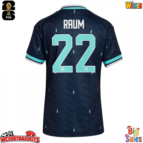 Germany David Raum #22 Replica Away Stadium Shirt for Women World Cup 2026 Short Sleeve